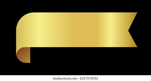 Gold Ribbon label Elegant and Luxurious tag banner blank editable