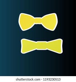 gold ribbon. logo icon has mean integrity creative, active, honor and playful. 