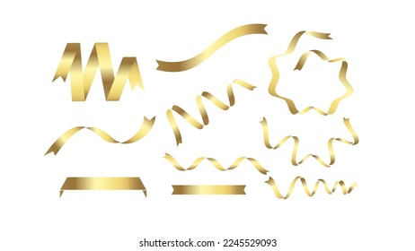 gold ribbon, luxury gold banner