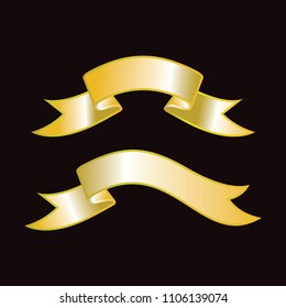 gold ribbon sticker