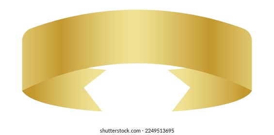 gold ribbon sticker and label
