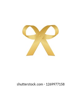 Gold ribbon vector
