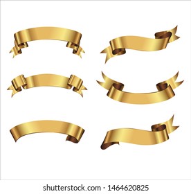 Gold ribbon vector with Eps