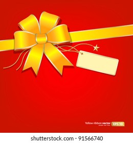 Gold ribbon vector illustration