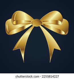 gold ribbon vector illustration design
