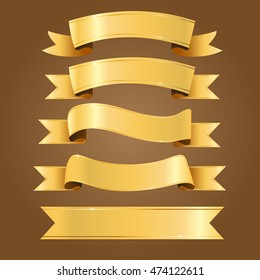 Gold Ribbon Vectors