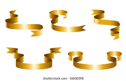 gold ribbons