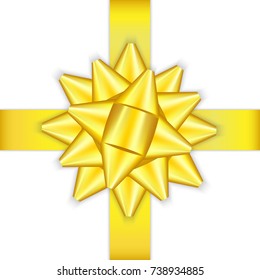  gold ribbons and bow