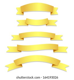 Gold Ribbons Flags