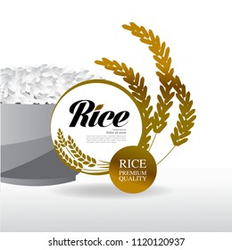 Gold Rice great vector illustration