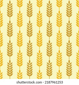 gold rice seamless pattern template
