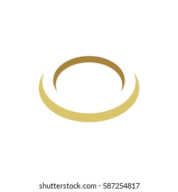 gold Ring Circle Swoosh Logo Template Illustration Design Illustration Design. Vector EPS 10.