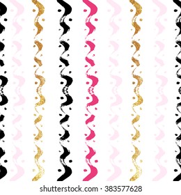 gold ring and hearts and pink stripes
