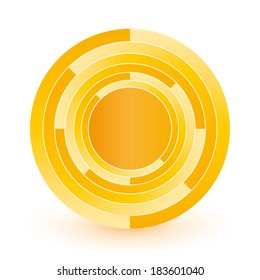 gold ring with motive saws