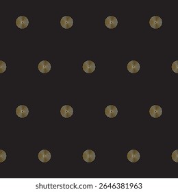 Gold Ring Round Shape Seamless Pattern. Vintage Golden Gradient Textile Texture Circle Geometric Shape. Retro Style Fabric Decor Element Contour Outline. Goldy Frame Button Shape Symbol