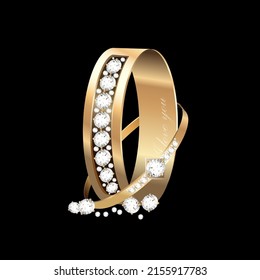 Anillo de oro. Conjunto de anillos y gemas.