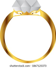 Gold Ring (vector), can be used in ring jewelry commercials or, can be used for other designing purposes.