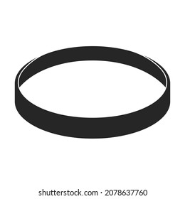 Gold ring vector icon.Black vector icon isolated on white background gold ring.