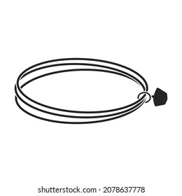 Icono del vector del anillo de oro.Icono del vector negro aislado en anillo de oro de fondo blanco.