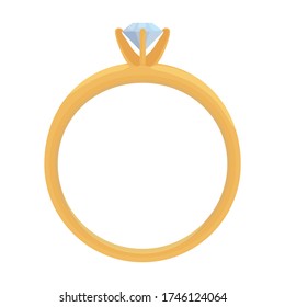 Gold ring vector icon.Cartoon vector icon isolated on white background gold ring.