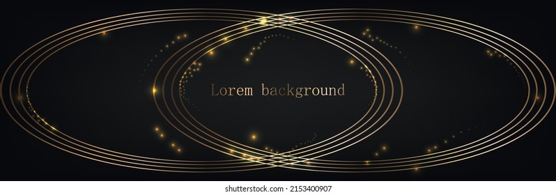 Gold rings on dark background. Vector illustration. Luxury item