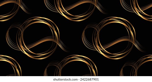 Gold rings squares .Seamless pattern.Vector illustration.