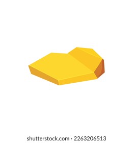 Hombro de roca dorada. Forma natural de piedra dorada. ilustración vectorial