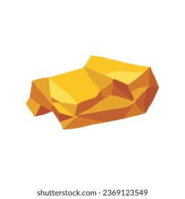 Hombro de roca dorada. Forma natural de piedra dorada. ilustración vectorial.