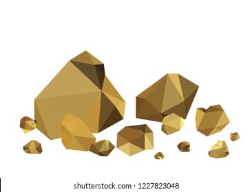 Gold rock set