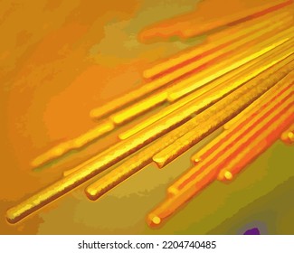 Gold Rods Of Different Lengths