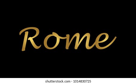 Gold Rome Writing