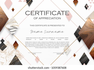 Gold, rose gold, black and white marble template, artistic covers design, colorful texture, geometric backgrounds. Trendy pattern, graphic poster, brochure, cards. Vector illustration.
