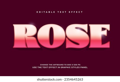 Gold rose editable text effect templateeffect