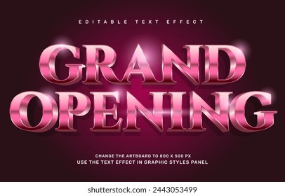 Gold rose Grand opening editable text effect template