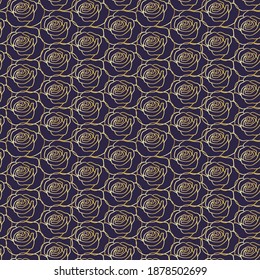 gold roses pattern seamless vector