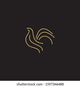 Gold roster logo vector design template