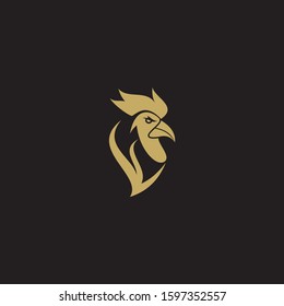 Gold Roster Logo Vector Design