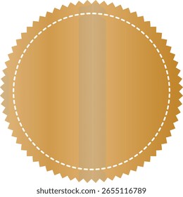 Anuncio de premio redondo de oro - elemento de diseño de Vector