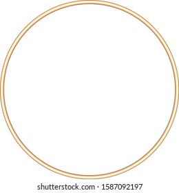 gold round frame on transparent background