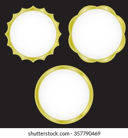 Gold round frames