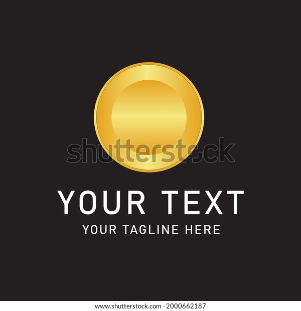 Gold Round Logo Design Vector Template Stock Vector (Royalty Free ...