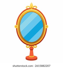 Gold Round Mirror - Luxury Decorative Reflection for Living Room