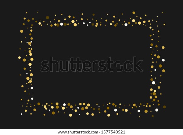 Gold Round Transparent Banner Vector Sparkle Stock Vector (Royalty Free