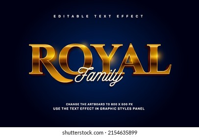 Gold Royal Family Editable Text Effect Template