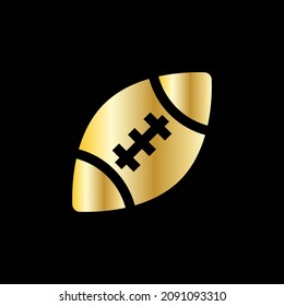 gold rugby symbol on the dark background.