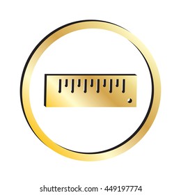 Gold Ruler Icon