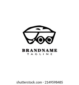 gold rush logo cartoon design template icon black modern isolated vector illustration