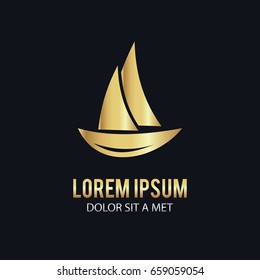 gold sailboat logo