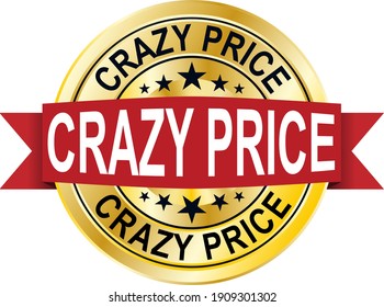 gold sale banner template design, Big sale special offer. Mega sale. Crazy sale.