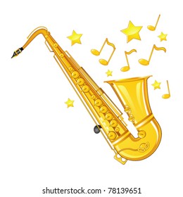 Gold saxophone